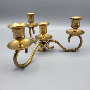 Vintage Gatko Solid Brass 3 Arm Candelabra Candlestick Home Table Decor